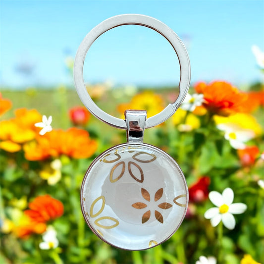 Porte-clés fleur d’or