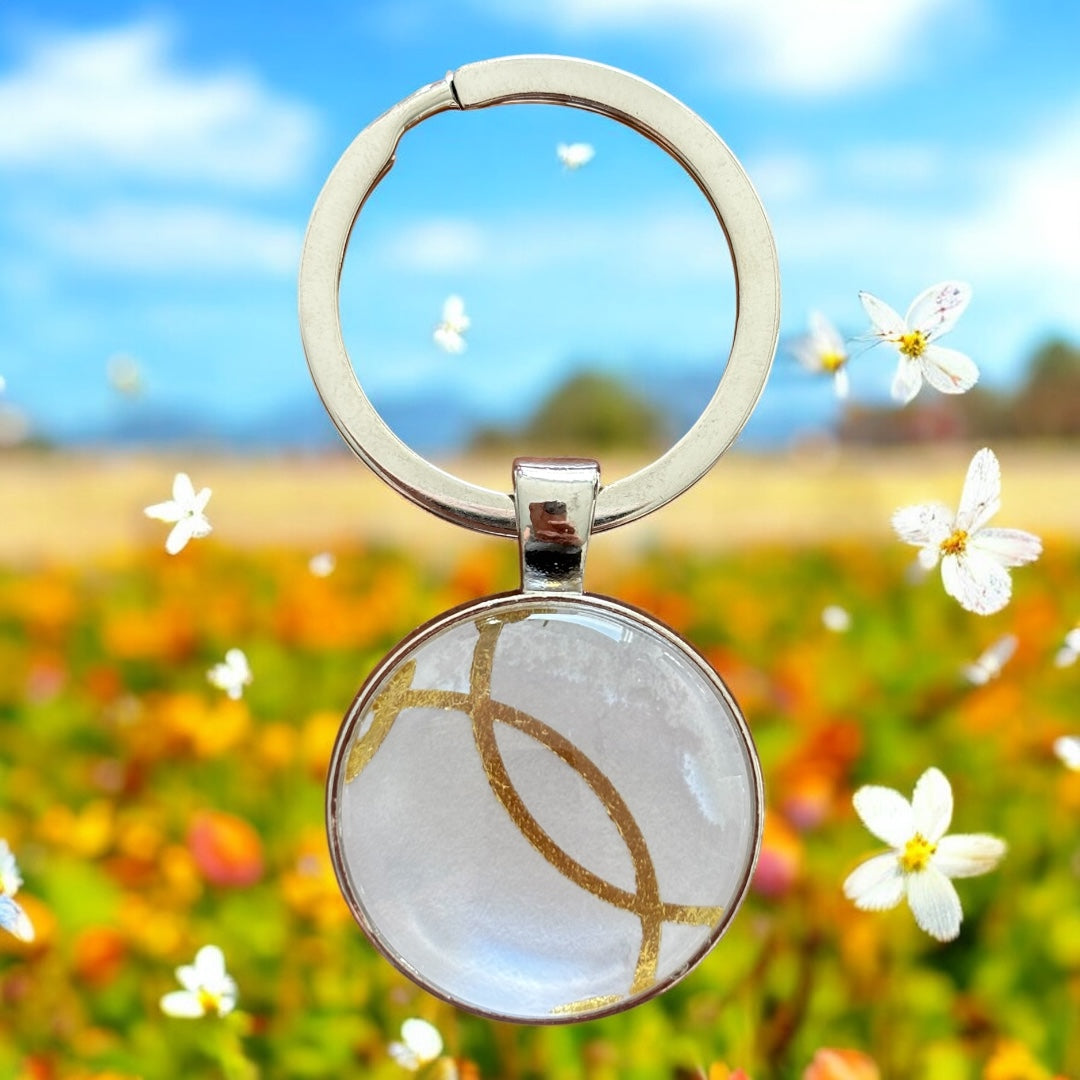 Porte-clés cercle d’or