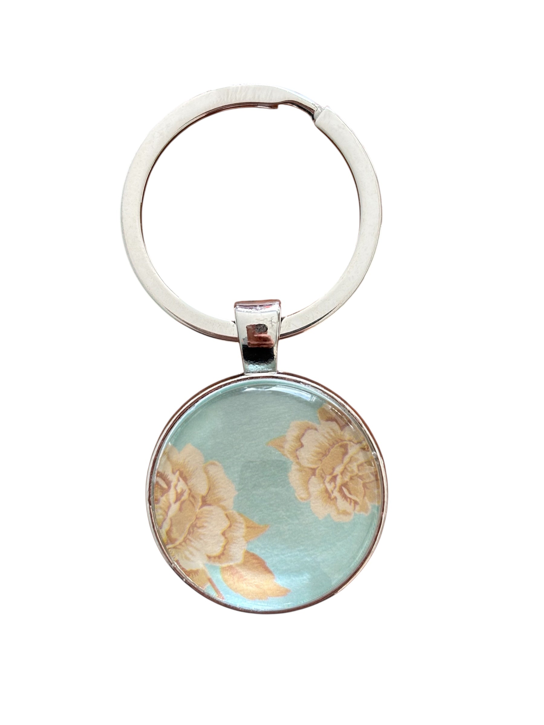 Porte-clés rose blanche